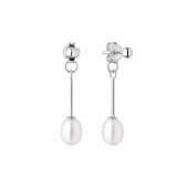 Cercei argint lungi cu perle naturale albe DiAmanti MS20493E-W-G